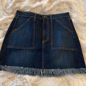 Just black denim skirt